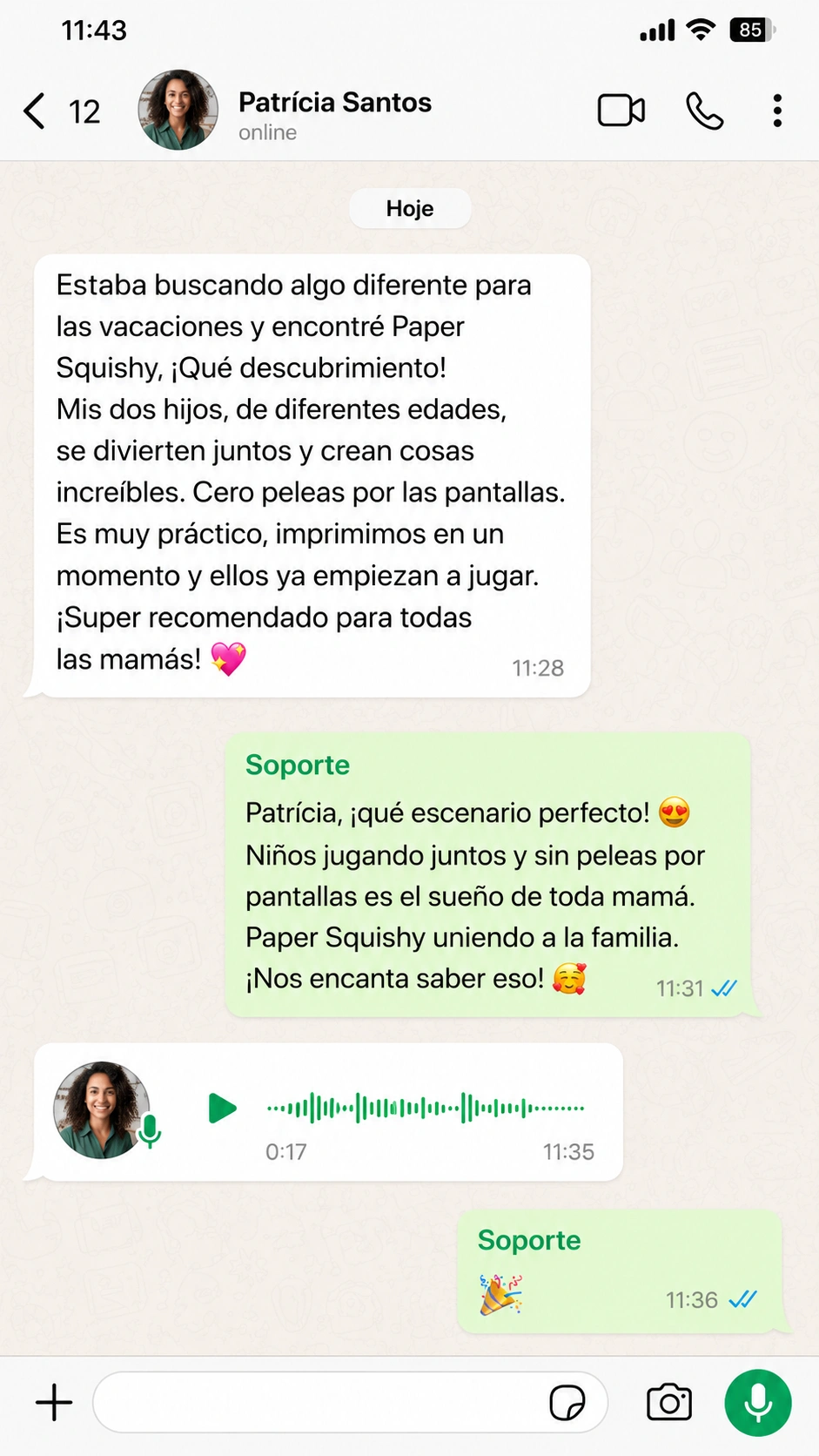 Captura de conversación real en WhatsApp 2