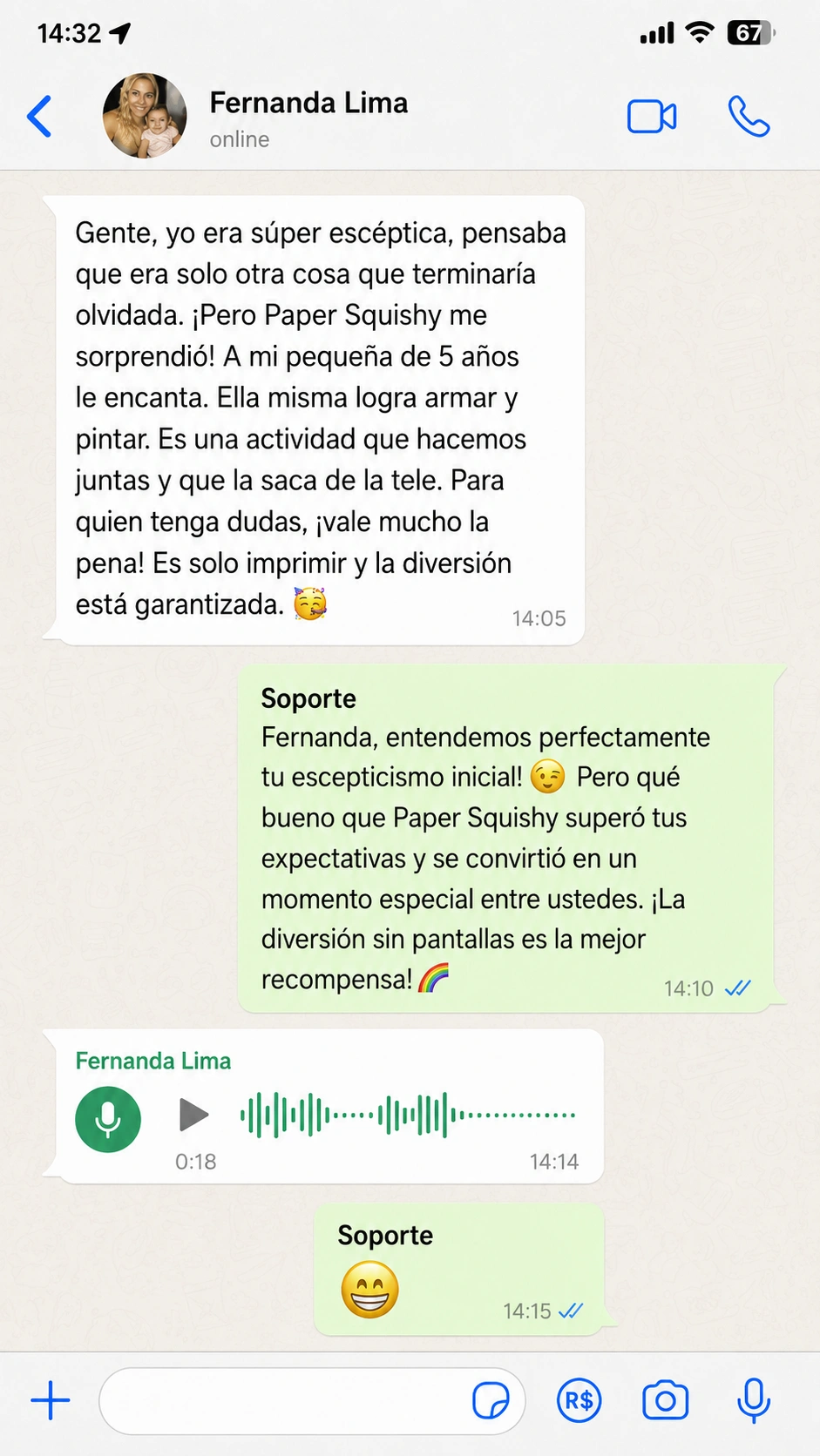 Captura de conversación real en WhatsApp 6