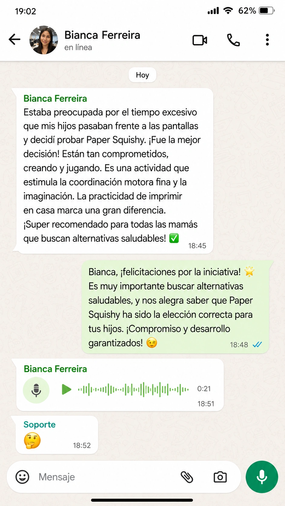 Captura de conversación real en WhatsApp 9